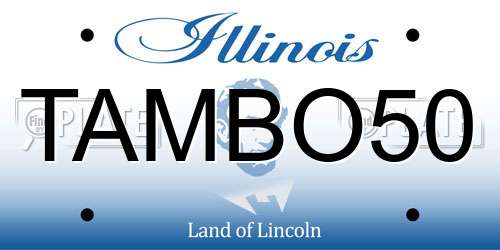 TAMBO50 Illinois License Plate