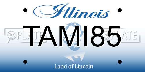 TAMI85 Illinois License Plate