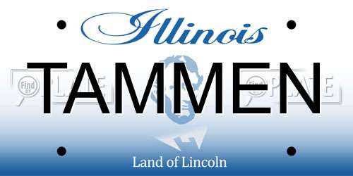 TAMMEN Illinois License Plate