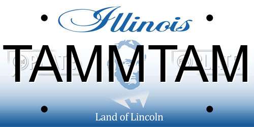TAMMTAM Illinois License Plate