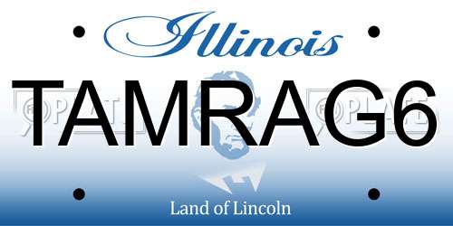 TAMRAG6 Illinois License Plate