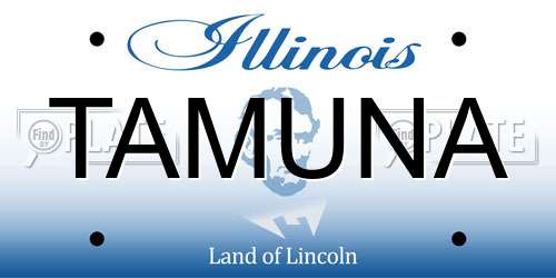 TAMUNA Illinois License Plate