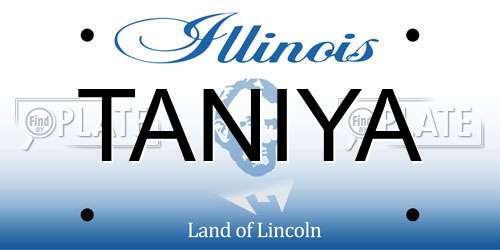 TANIYA Illinois License Plate