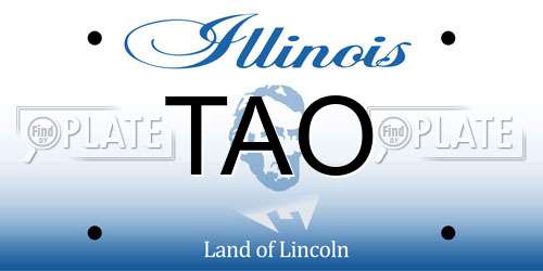TAO Illinois License Plate
