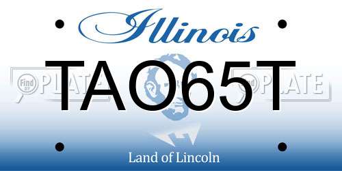 TAO65T Illinois License Plate