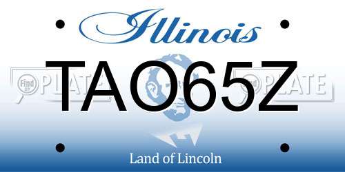 TAO65Z Illinois License Plate