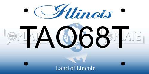 TAO68T Illinois License Plate