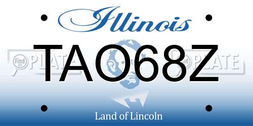 TAO68Z Illinois License Plate