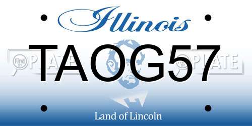 TAOG57 Illinois License Plate