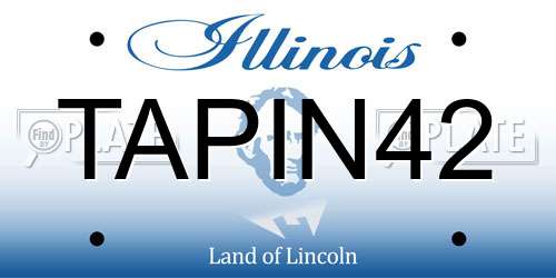 TAPIN42 Illinois License Plate