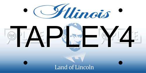 TAPLEY4 Illinois License Plate