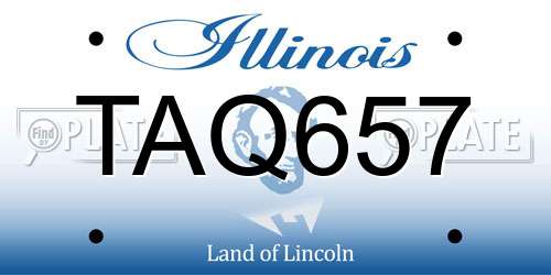 TAQ657 Illinois License Plate