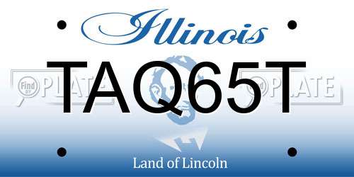 TAQ65T Illinois License Plate