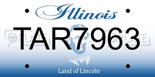 TAR7963 Illinois License Plate