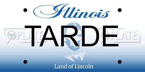 TARDE Illinois License Plate
