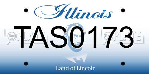 TAS0173 Illinois License Plate