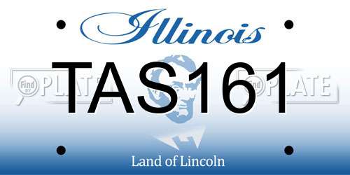 TAS161 Illinois License Plate