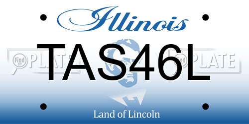 TAS46L Illinois License Plate