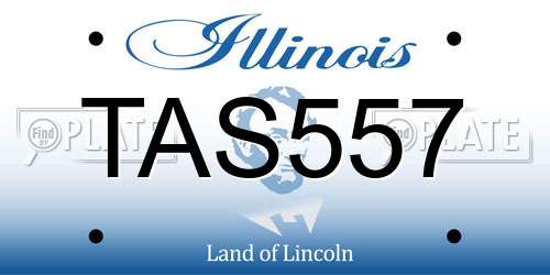 TAS557 Illinois License Plate