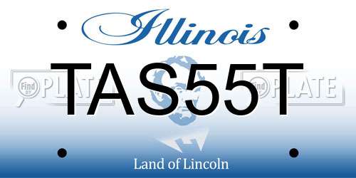 TAS55T Illinois License Plate