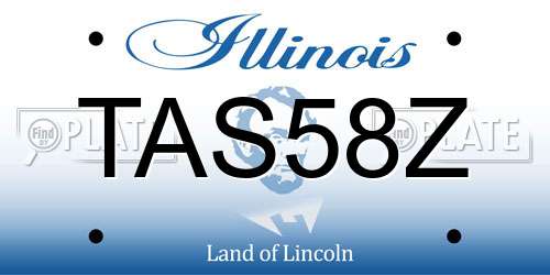 TAS58Z Illinois License Plate