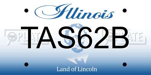 TAS62B Illinois License Plate