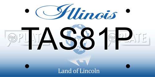TAS81P Illinois License Plate