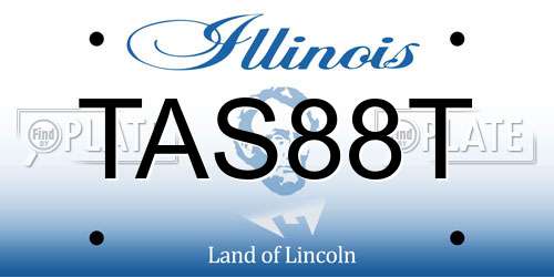 TAS88T Illinois License Plate