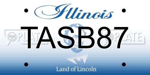 TASB87 Illinois License Plate