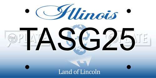 TASG25 Illinois License Plate