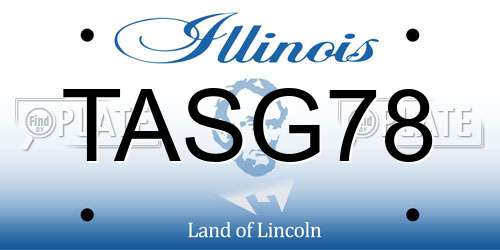 TASG78 Illinois License Plate