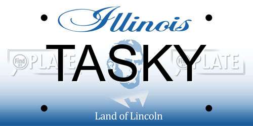 TASKY Illinois License Plate