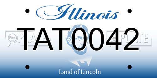 TAT0042 Illinois License Plate