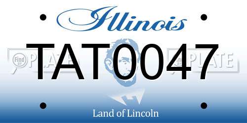 TAT0047 Illinois License Plate