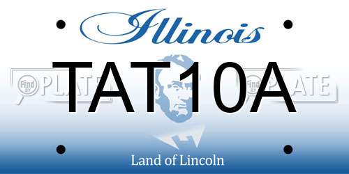 TAT10A Illinois License Plate
