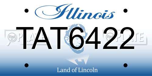 TAT6422 Illinois License Plate
