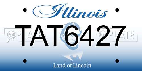TAT6427 Illinois License Plate