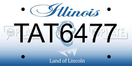 TAT6477 Illinois License Plate