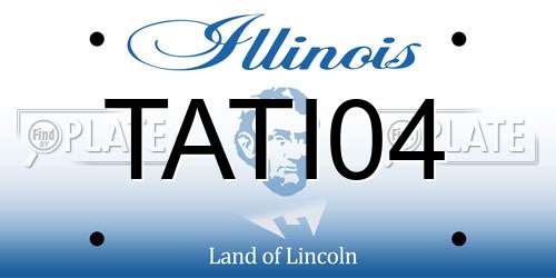 TATI04 Illinois License Plate