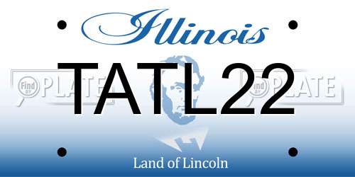 TATL22 Illinois License Plate