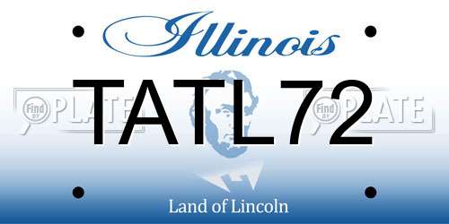 TATL72 Illinois License Plate
