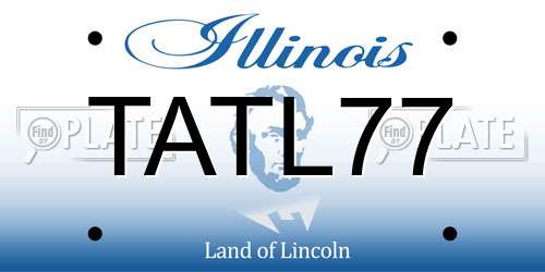 TATL77 Illinois License Plate