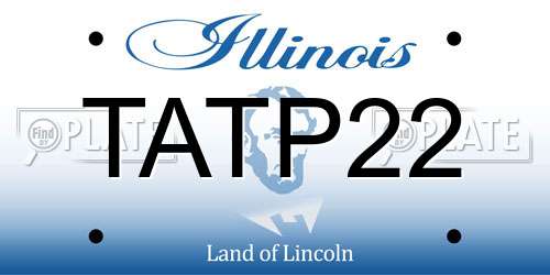 TATP22 Illinois License Plate