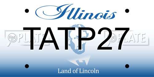 TATP27 Illinois License Plate