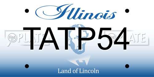 TATP54 Illinois License Plate