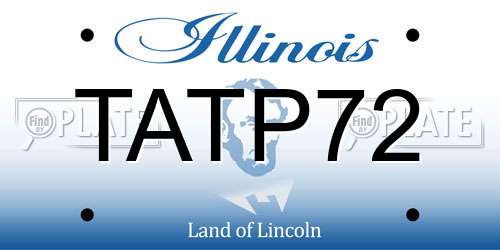 TATP72 Illinois License Plate