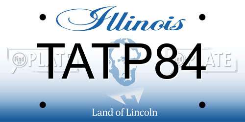 TATP84 Illinois License Plate