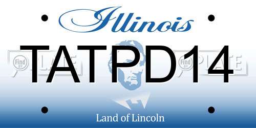 TATPD14 Illinois License Plate