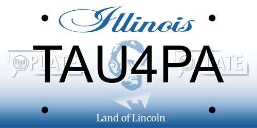 TAU4PA Illinois License Plate