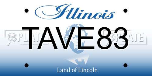 TAVE83 Illinois License Plate